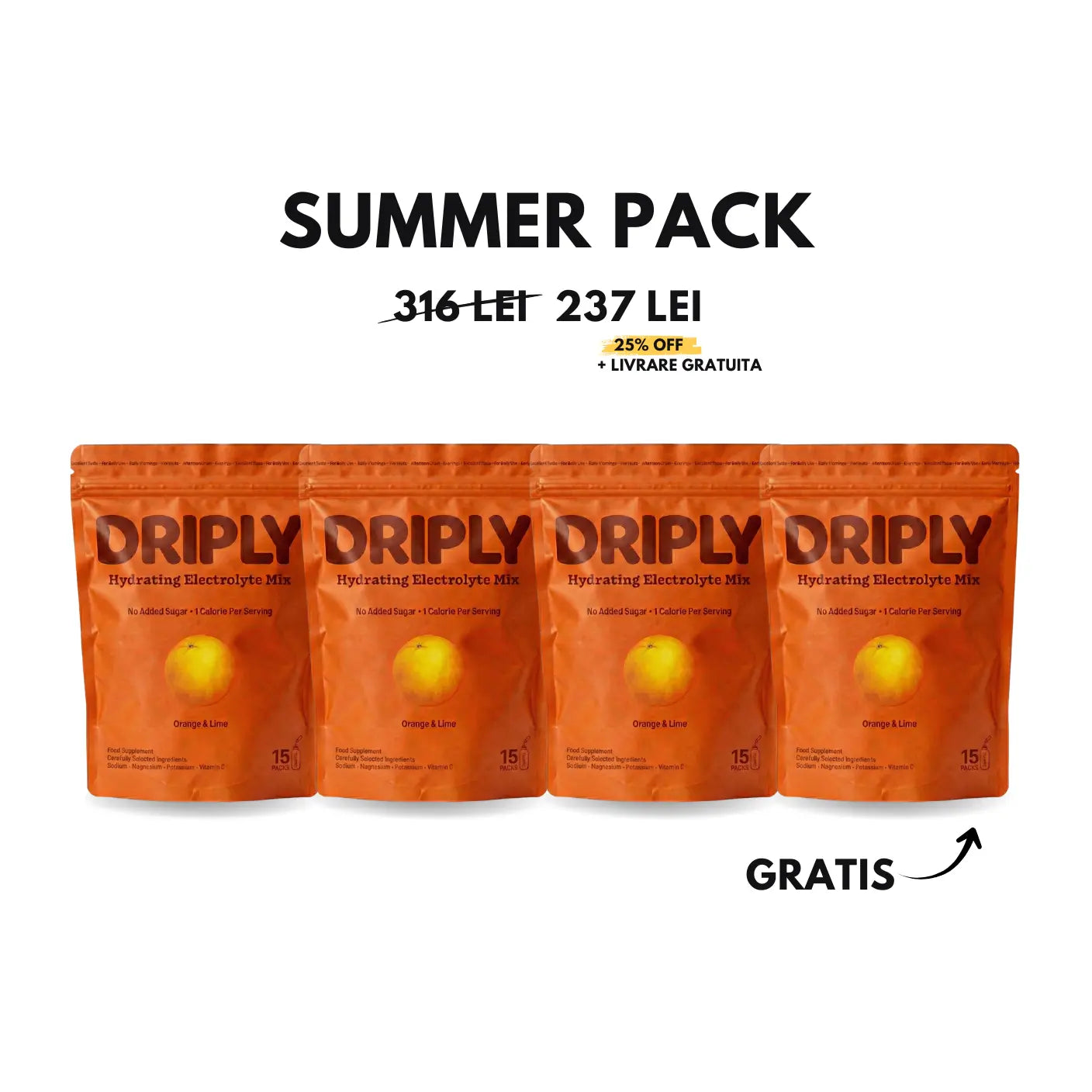 DRIPLY SUMMER PACK: 60 DE PLICURI LA PRET DE 45