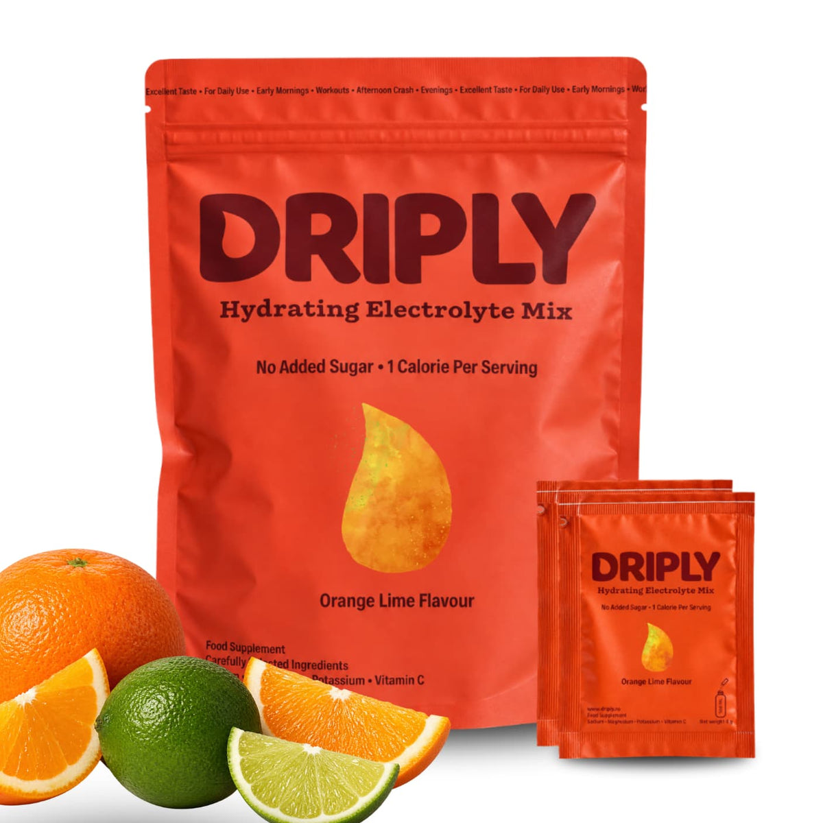 DRIPLY ELECTROLITI FARA ZAHAR CU GUST FRESH DE ORANGE & LIME